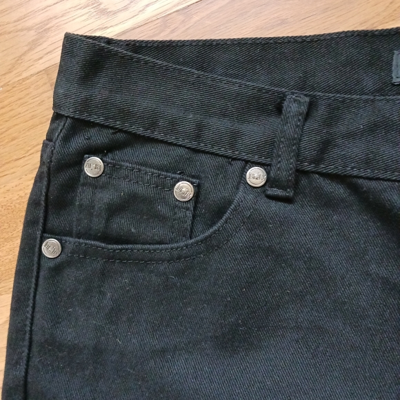 Jeanetix • Men's Black "Relaxed Fit" Embroidered Pocket Denim Jeans - Picture 4 of 16